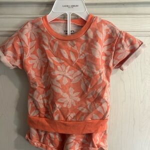 Carter's Orange and White Short Sleeve Matching Set